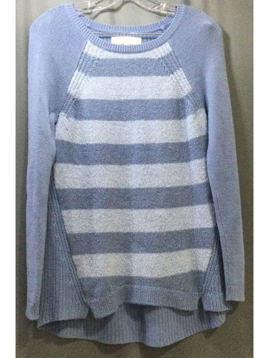 Ann Taylor Loft Women's Blue Striped Sweater Long Sleeve - Size XS