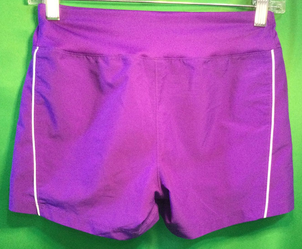 Under Armour Purple with White Brand Logo Shorts - Size YMD Youth Medium - Girls