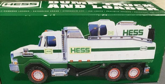 Hess Plastic Green And White Hess Dump Truck And Loader