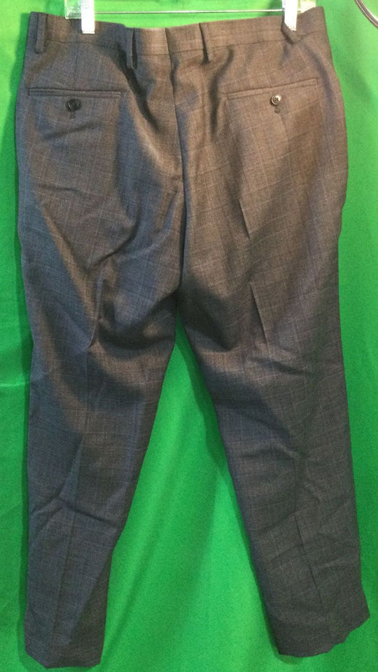 Jos. A. Bank Grey and Blue Checkered Wool Pants - Size 41 / 35 Waist - Men's