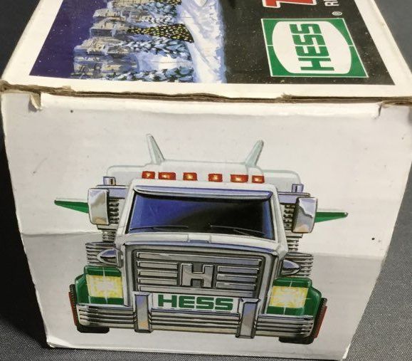 Hess Plastic Green And White Toy Truck And Jet