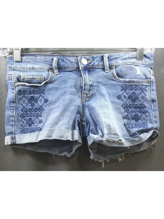 Aeropostale Blue with frilled bottom Hems Shorts - Size 2 - Ladies - The Kennedy Collective Thrift - 