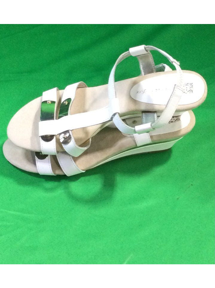 Anne Klein - IFlex White Solid Strappy Small Heels Women 6.5 - The Kennedy Collective Thrift - 