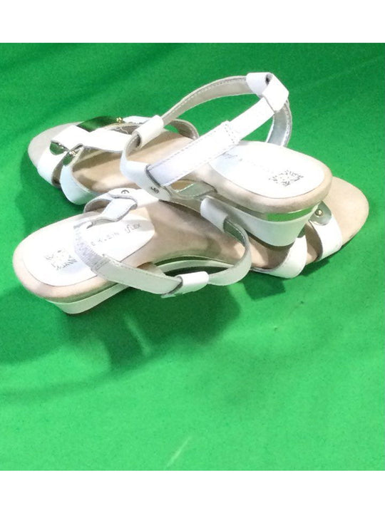 Anne Klein - IFlex White Solid Strappy Small Heels Women 6.5 - The Kennedy Collective Thrift - 