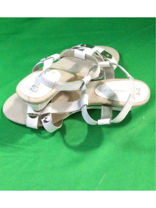 Anne Klein - IFlex White Solid Strappy Small Heels Women 6.5 - The Kennedy Collective Thrift - 