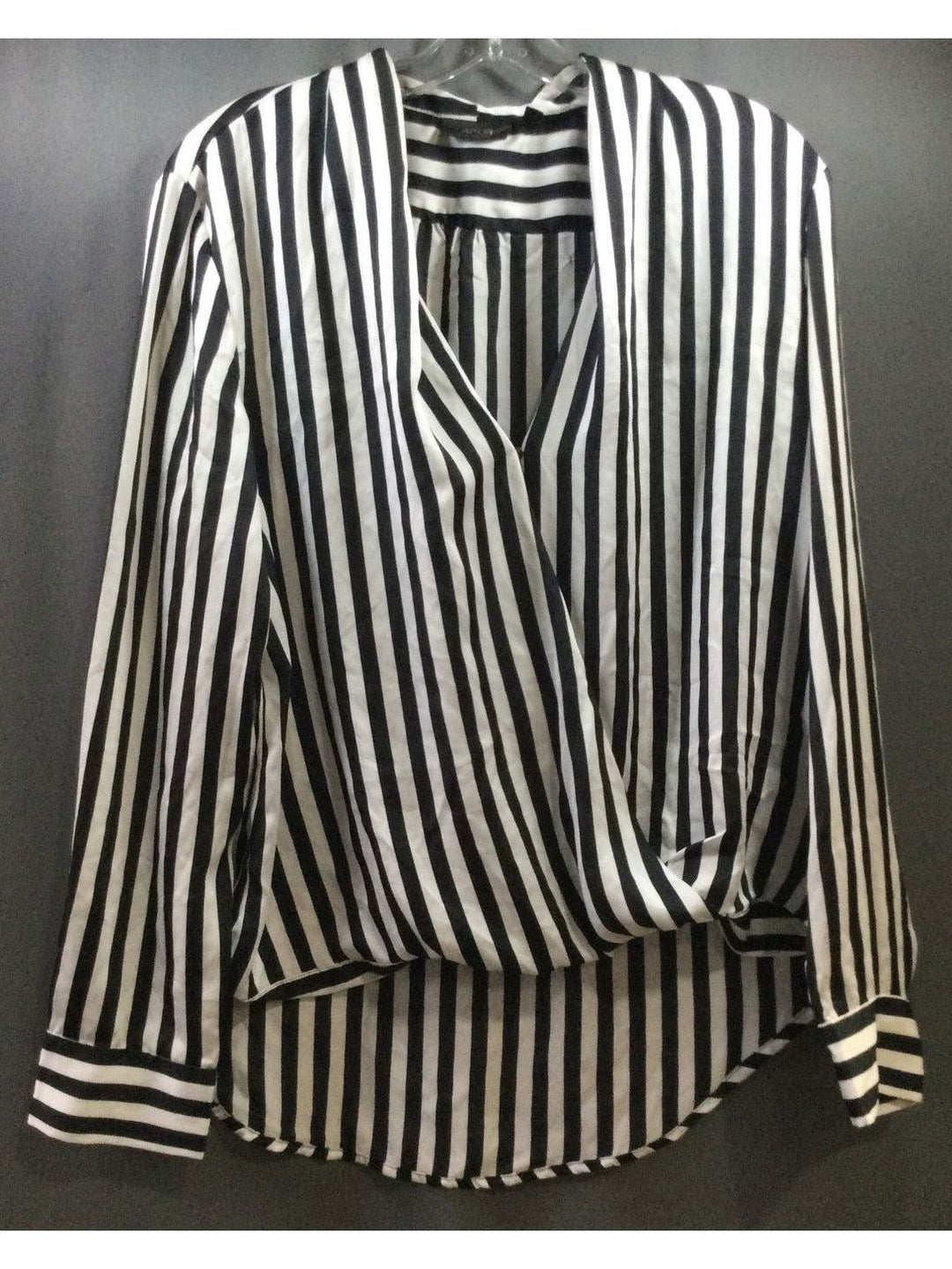 Apt. 9 Black and White Striped 100% Polyester Blouse - Size Large - Ladies - The Kennedy Collective Thrift - 