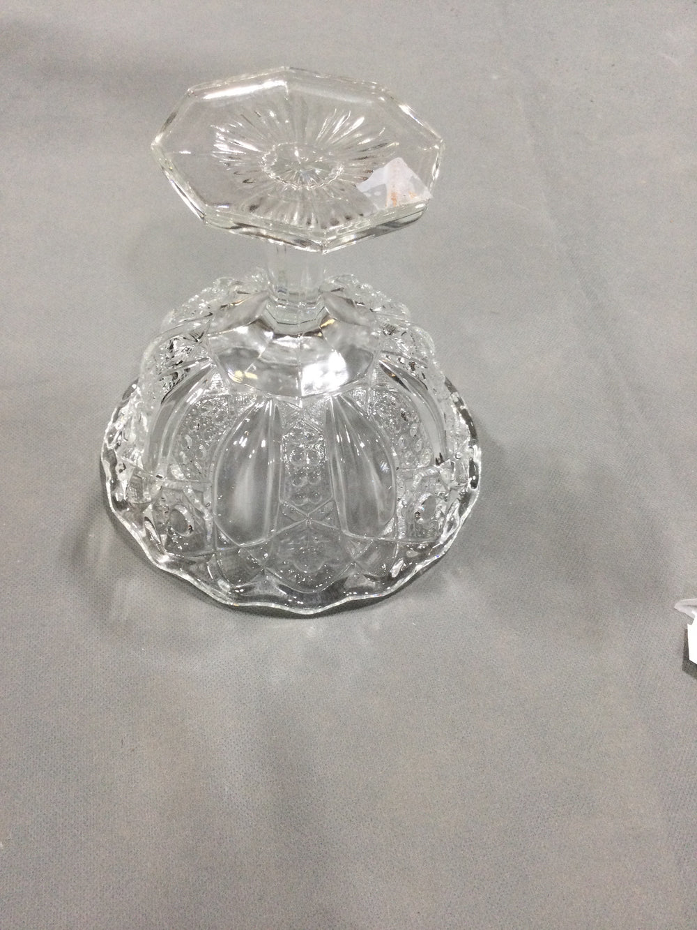 Glass Crystal Fruit Bowl with Pedestal Base