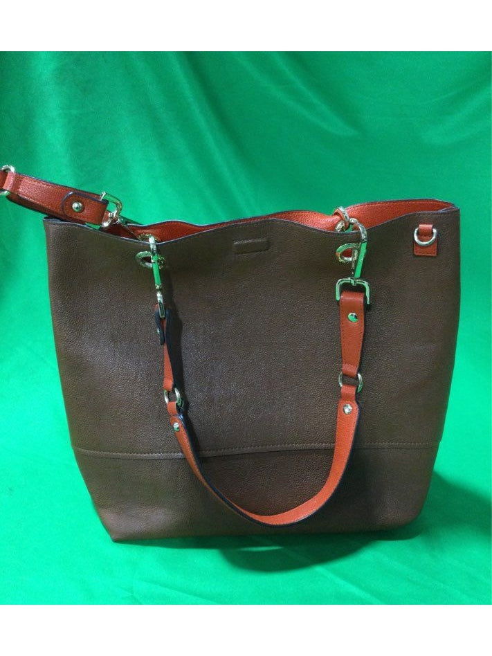 Calvin Klein Brown Large Unknown Handbag - The Kennedy Collective Thrift - 