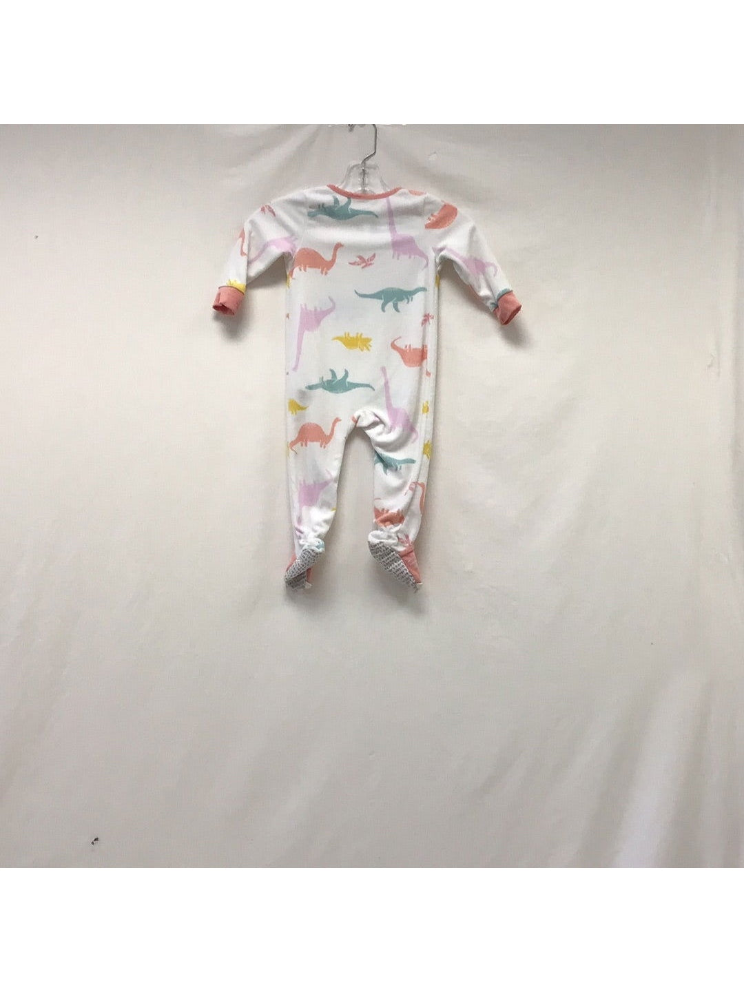 Carters Baby girl 18 months White Dinosaur footed pajams - The Kennedy Collective Thrift - 