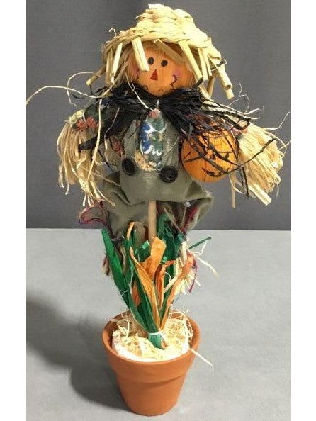 Christmas Tree Shops Medium Straw Orange And Gray Halloween Decoration - The Kennedy Collective Thrift - 