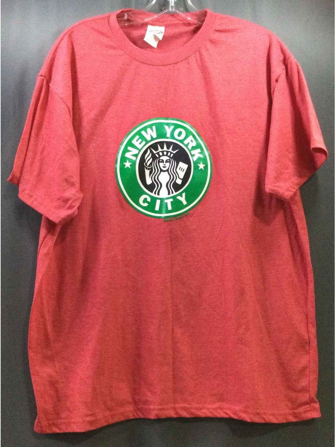 City Thredz U.S.A. Red Statue Of Liberty Green Circle T-Shirt - Size XL - Men's - The Kennedy Collective Thrift - 