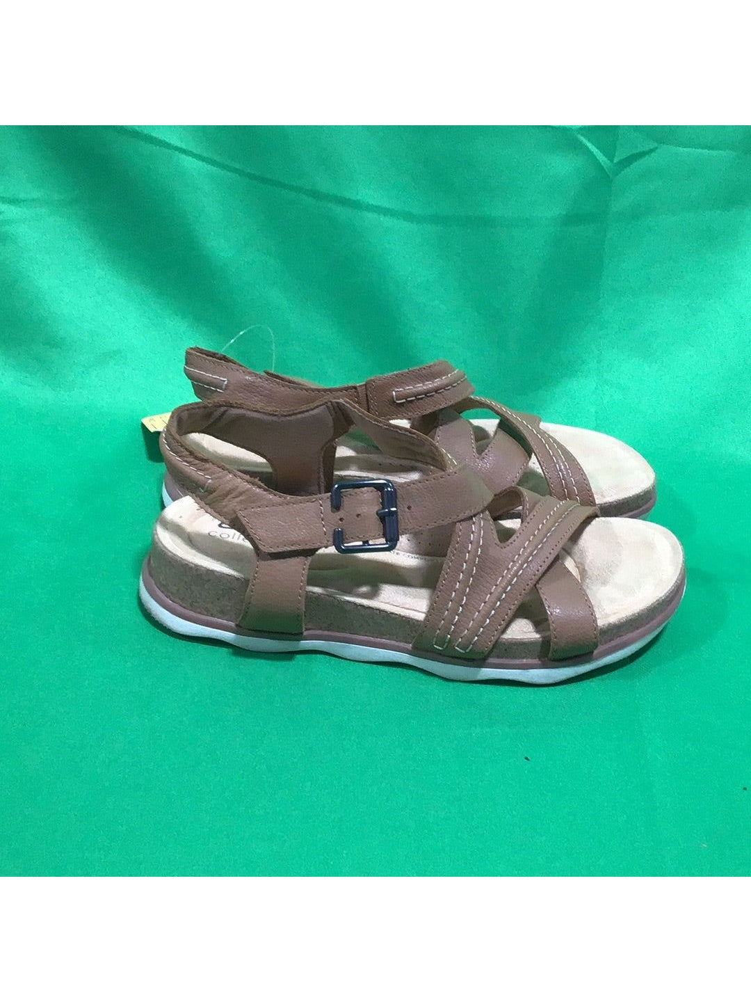 Clark Collection Women Tan Sandals Size 7 - The Kennedy Collective Thrift - 