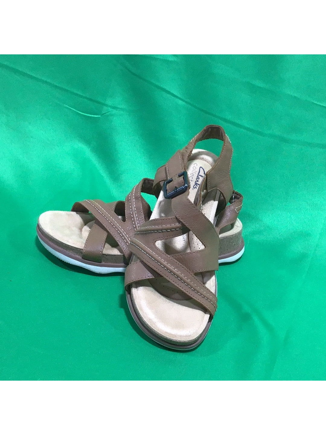 Clark Collection Women Tan Sandals Size 7 - The Kennedy Collective Thrift - 