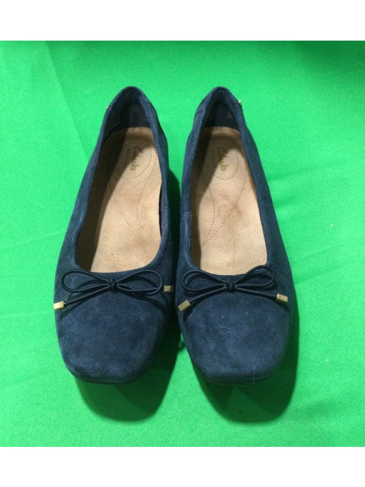 Clarks Blue Slip-On Flat Women 6.5 - The Kennedy Collective Thrift - 