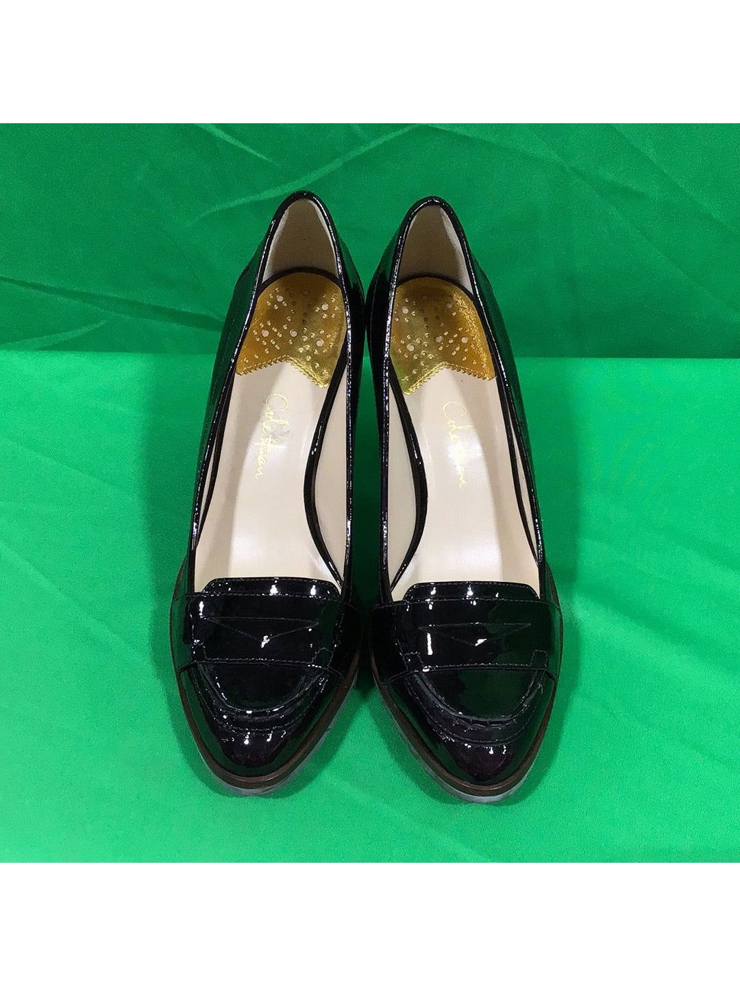 Cole Haan Ladies Size 8B Dark Brown Patent Leather High Heel Shoes - In Box - The Kennedy Collective Thrift - 