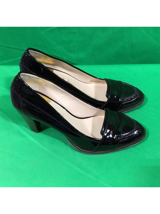 Cole Haan Ladies Size 8B Dark Brown Patent Leather High Heel Shoes - In Box - The Kennedy Collective Thrift - 