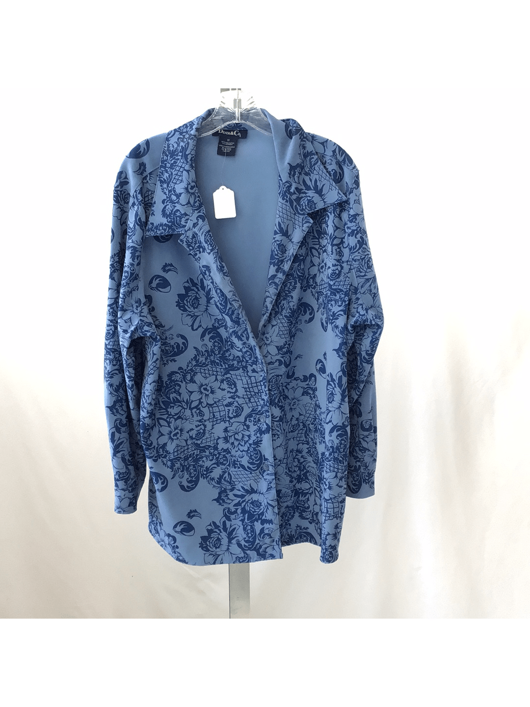 Denim & Co. Ladies Long Sleeved Navy Blue Blazer- Size 1X - The Kennedy Collective Thrift - 
