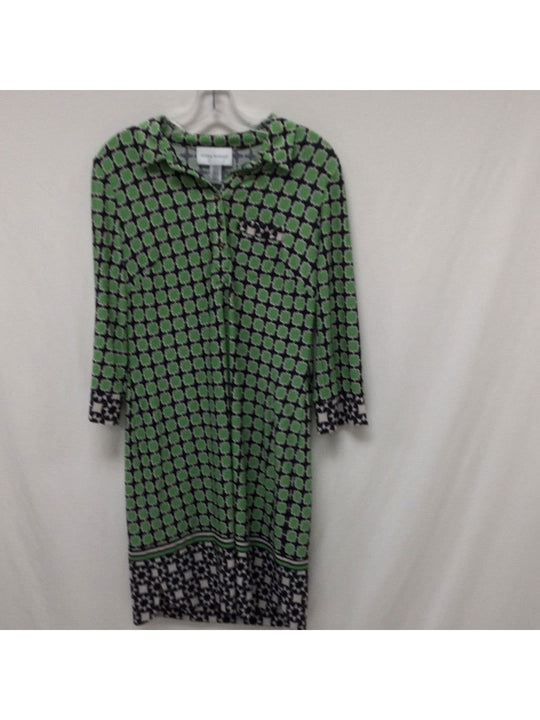 Donna Morgan Women Size 10 Green Short Sleeve Dress - The Kennedy Collective Thrift - 