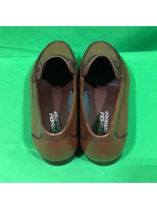 Florsheim Comfort Tech Men’s 11 D Brown Leather Slip On Loafers - In Box - The Kennedy Collective Thrift - 