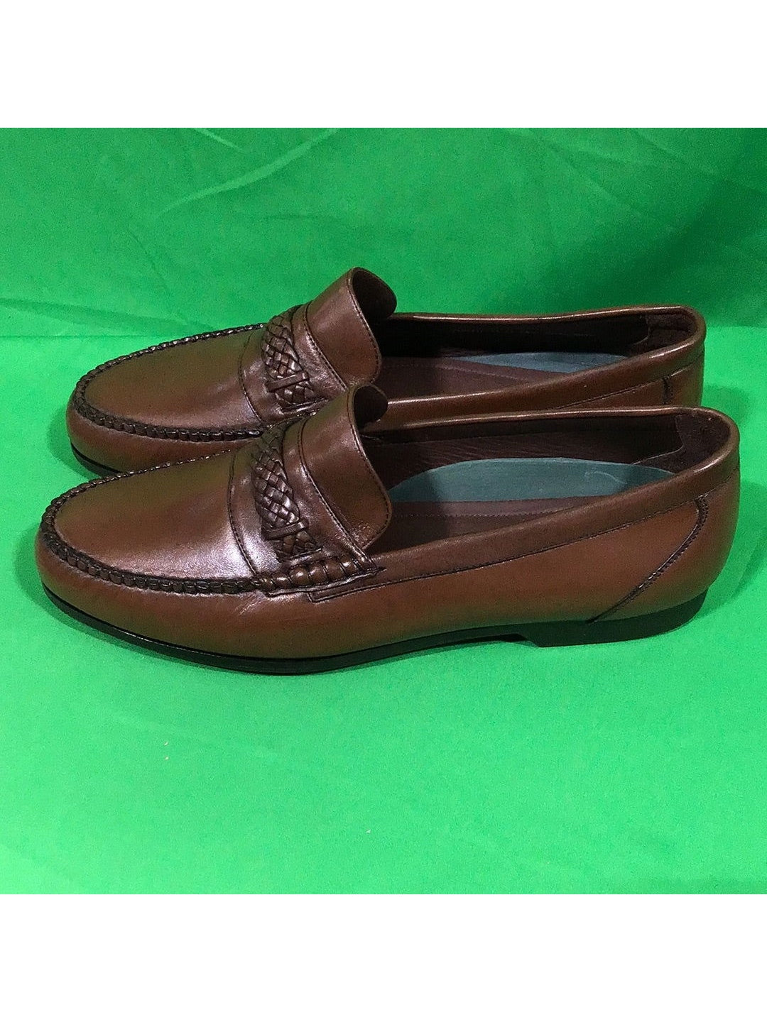 Florsheim Comfort Tech Men’s 11 D Brown Leather Slip On Loafers - In Box - The Kennedy Collective Thrift - 