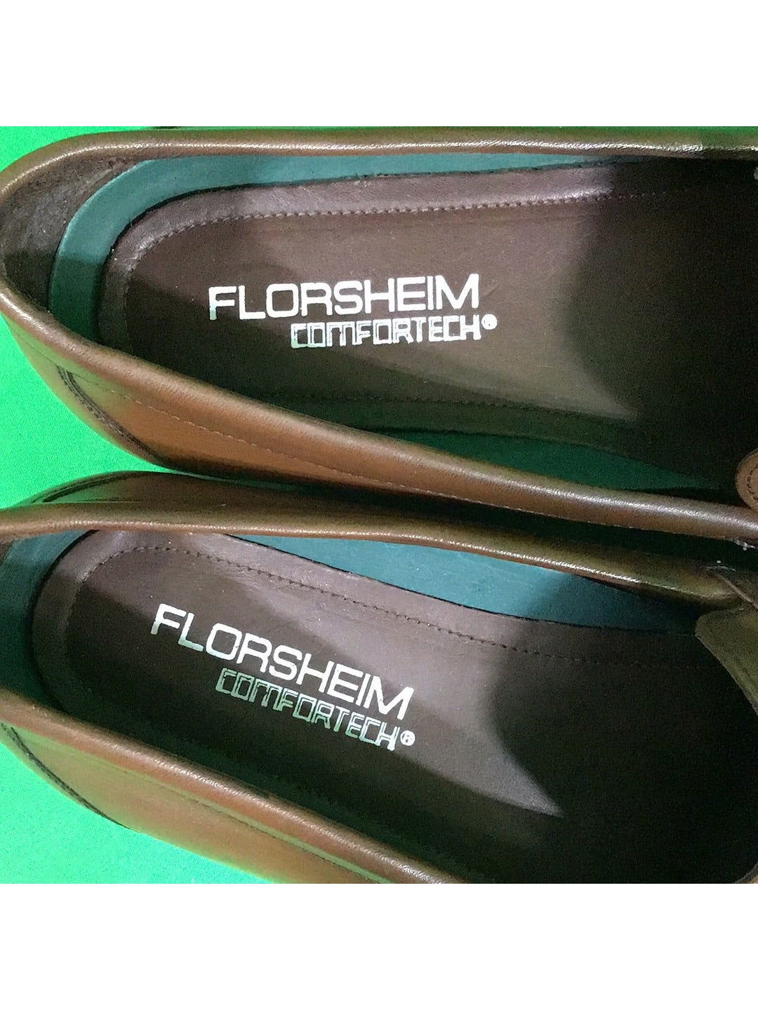 Florsheim Comfort Tech Men’s 11 D Brown Leather Slip On Loafers - In Box - The Kennedy Collective Thrift - 