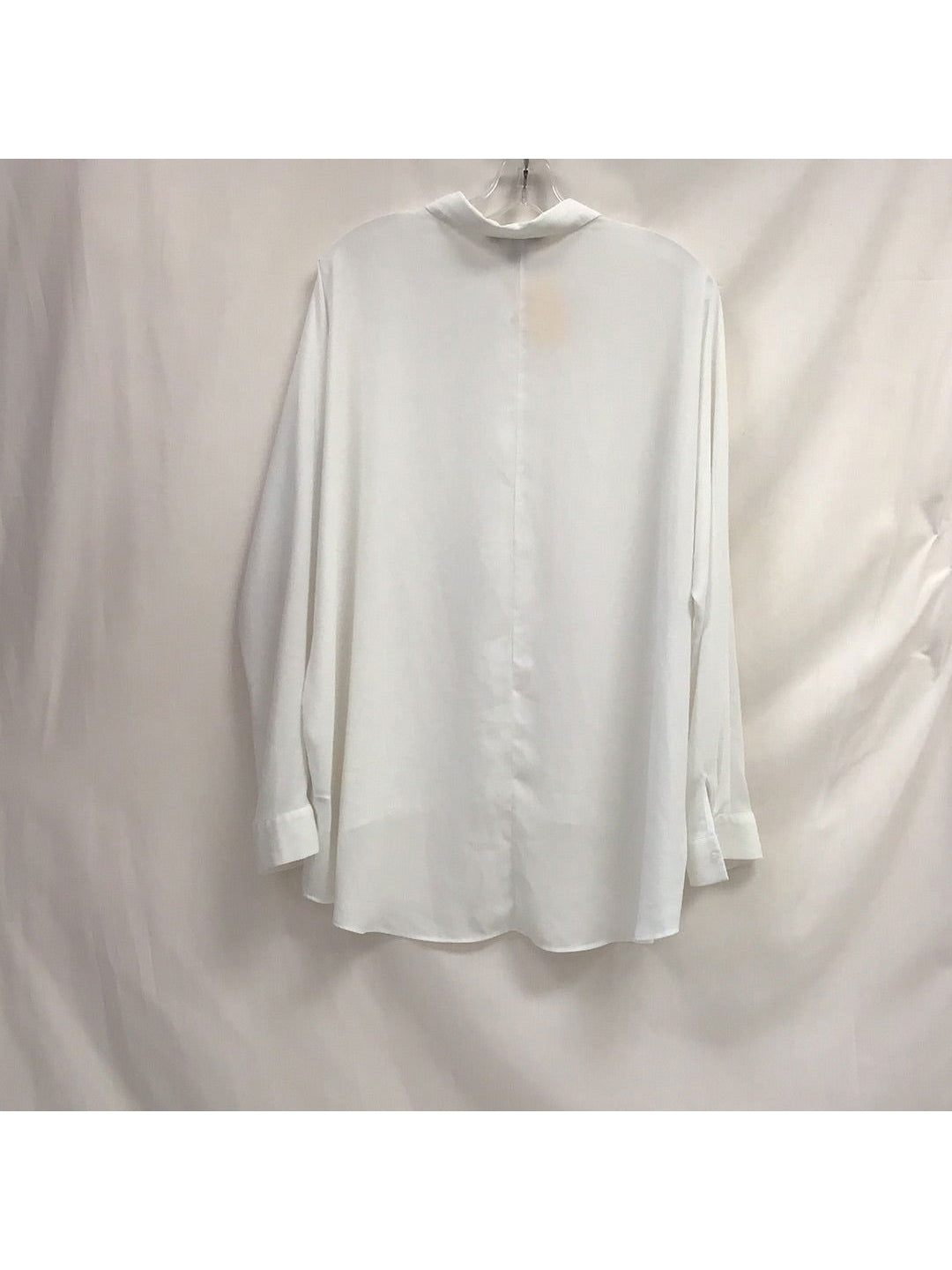 Forever 21 Women White Long Sleeve Shirt Size XL - The Kennedy Collective Thrift - 