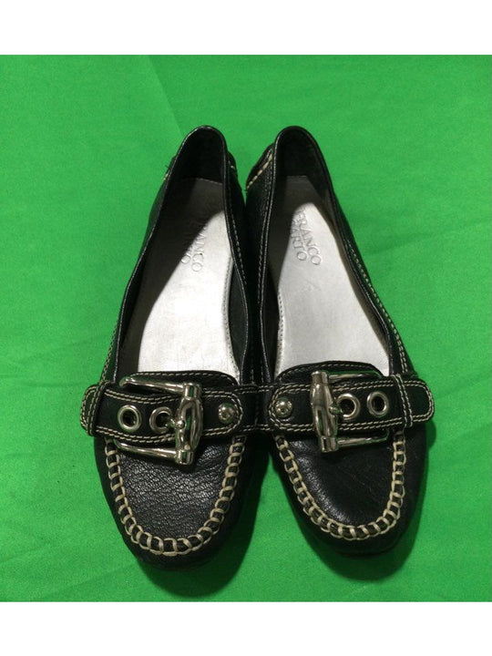 Franco Sarto Black Loafer Flat Women 6 - The Kennedy Collective Thrift - 