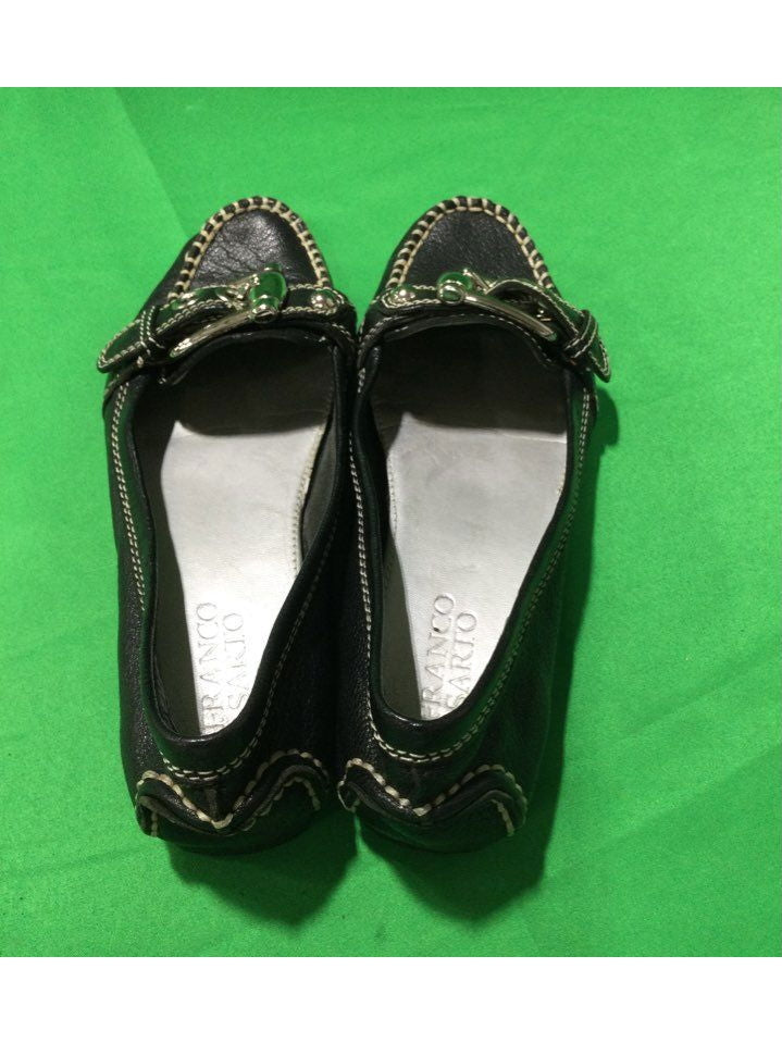 Franco Sarto Black Loafer Flat Women 6 - The Kennedy Collective Thrift - 