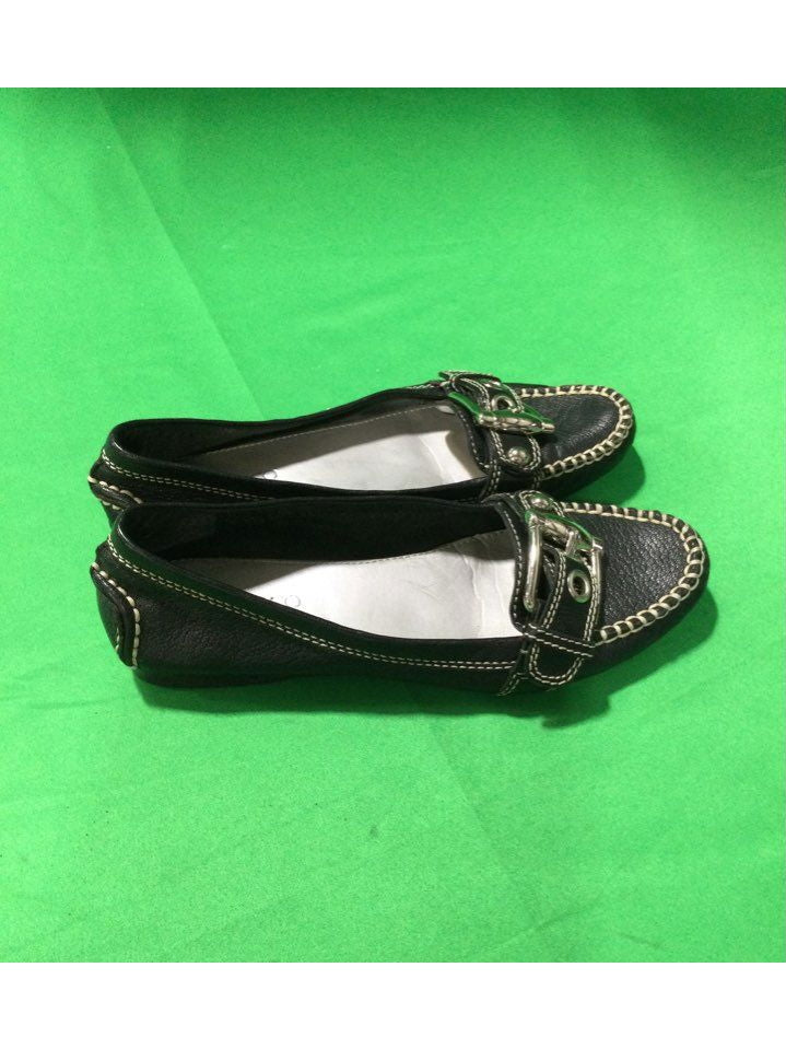 Franco Sarto Black Loafer Flat Women 6 - The Kennedy Collective Thrift - 