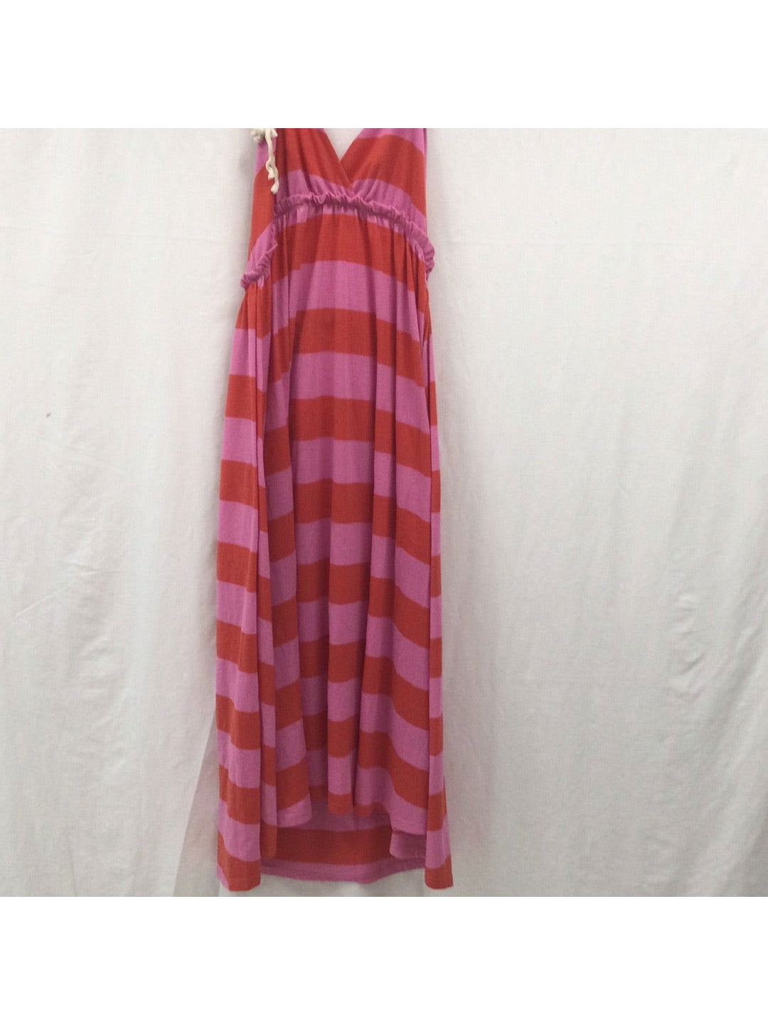 H&M Ladies Pink and Red Striped Long Sun Dress - The Kennedy Collective Thrift - 