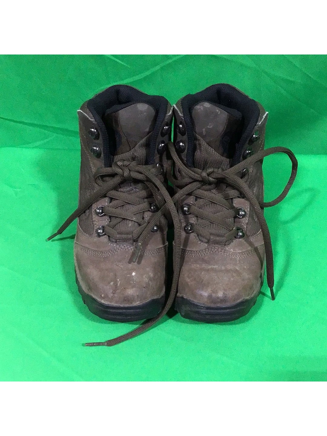 Hi-Tec Dark Brown Women High Top Hiking Size 7.0 Boots - The Kennedy Collective Thrift - 