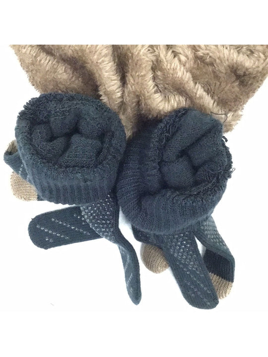 Hindawi Men Black Hat And Gloves-2-Piece Set - The Kennedy Collective Thrift - 