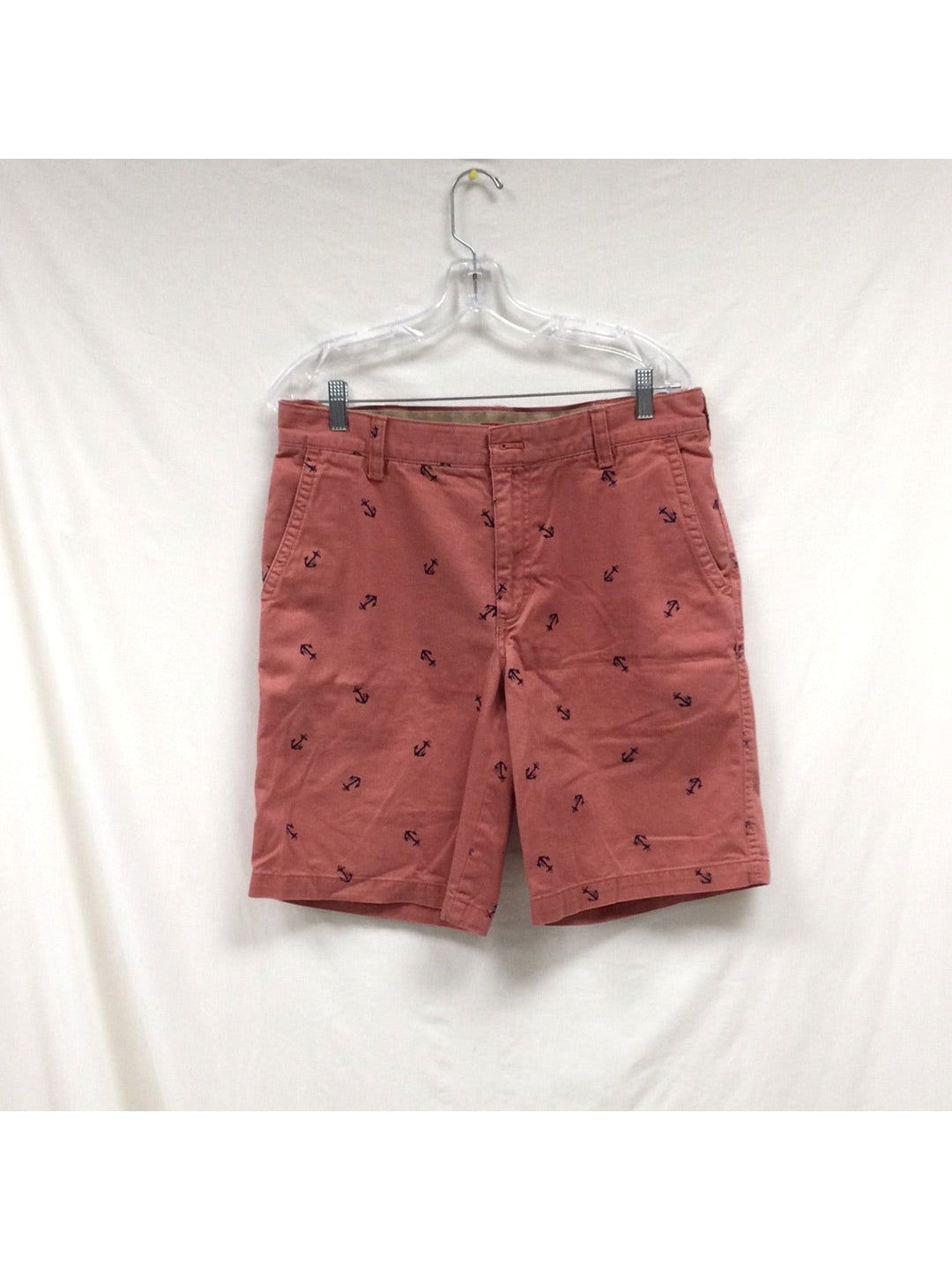 IZOD Men Salmon Pink Shorts With Anchors Size 33 - The Kennedy Collective Thrift - 