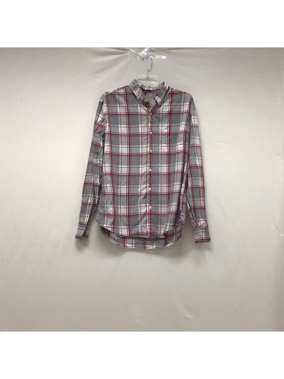 J. Crew Men's Red & Gray Flannel Shirt - The Kennedy Collective Thrift - 