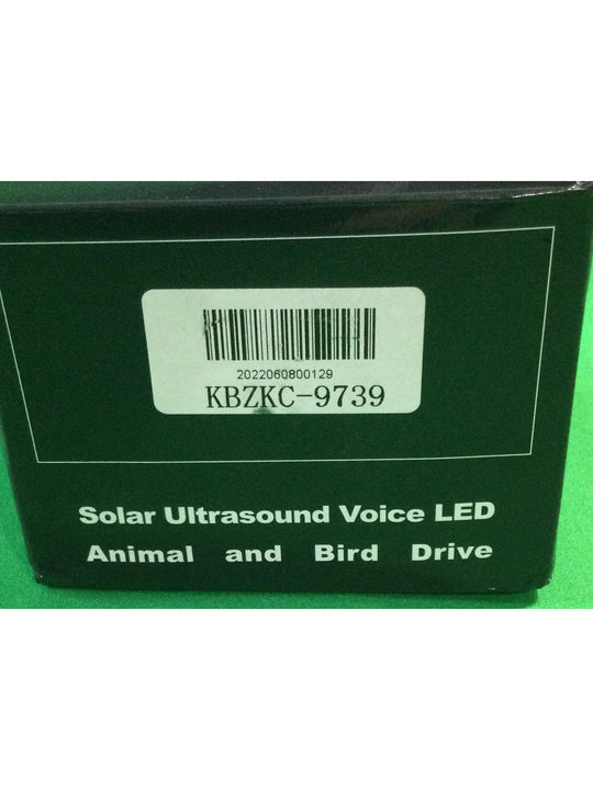 KBZKC - 9739 Solar Ultrasound Voice LED Animal And Bird Drive - In Box - The Kennedy Collective Thrift - 