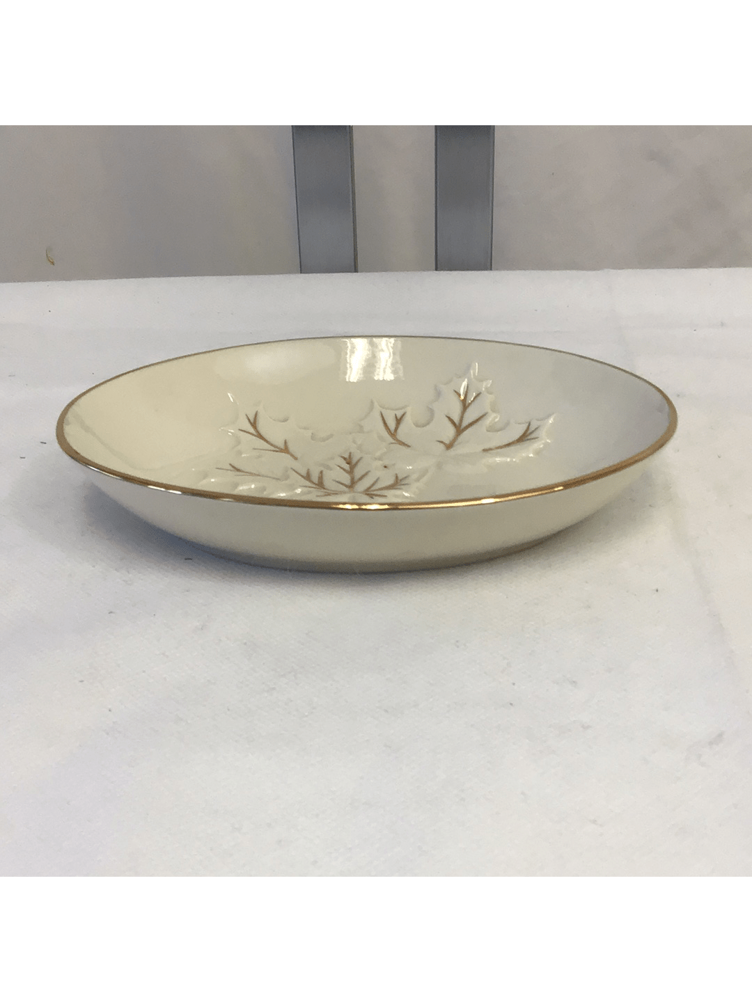 Lenox Maple Leaf Trinket Candy Oval Dish - The Kennedy Collective Thrift - 