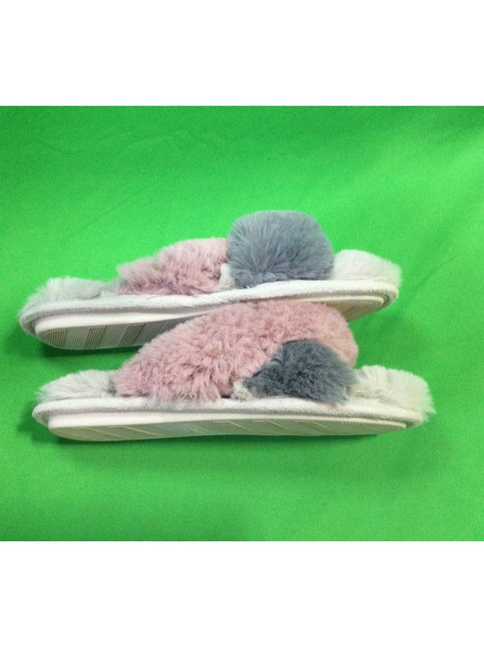 Loft Pink And Blue Slipper Slippers Women 6 - The Kennedy Collective Thrift - 