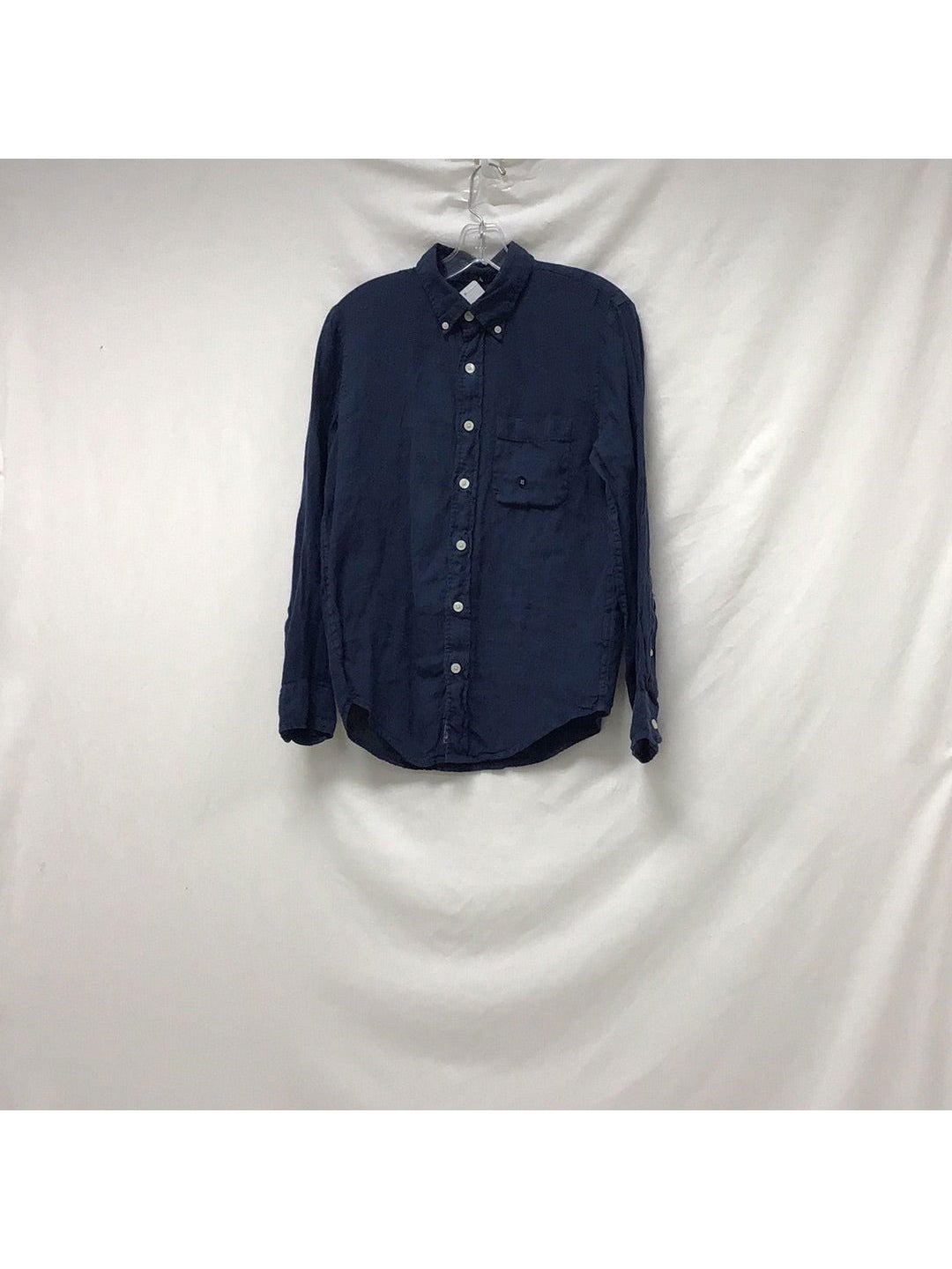 Men's Abercrombie & Fitch Navy Blue Button Down Long Sleeve Shirt XS - The Kennedy Collective Thrift - 