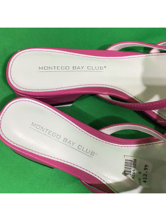 Montego Bay Club Ladies Pink Size 6 Sandals - In Box - The Kennedy Collective Thrift - 