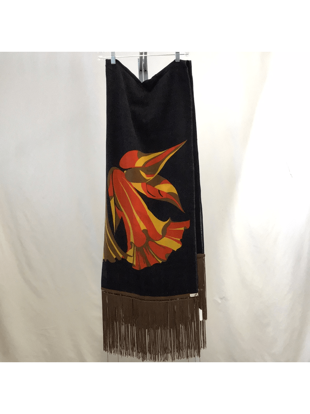 Multi Color Black, Orange, Yellow and Brown Scarf - The Kennedy Collective Thrift - 