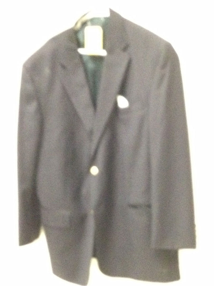 NAUTICA Men's Classic Soft-Shoulder Two-Button Blazer Jacket Navy Sz L - The Kennedy Collective Thrift - 