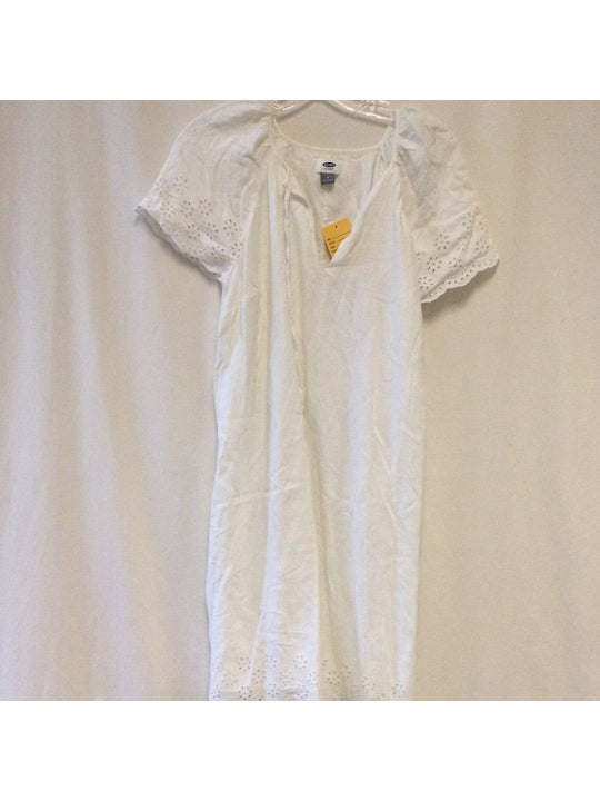 Old Navy Ladies Medium Long White Dress - The Kennedy Collective Thrift - 