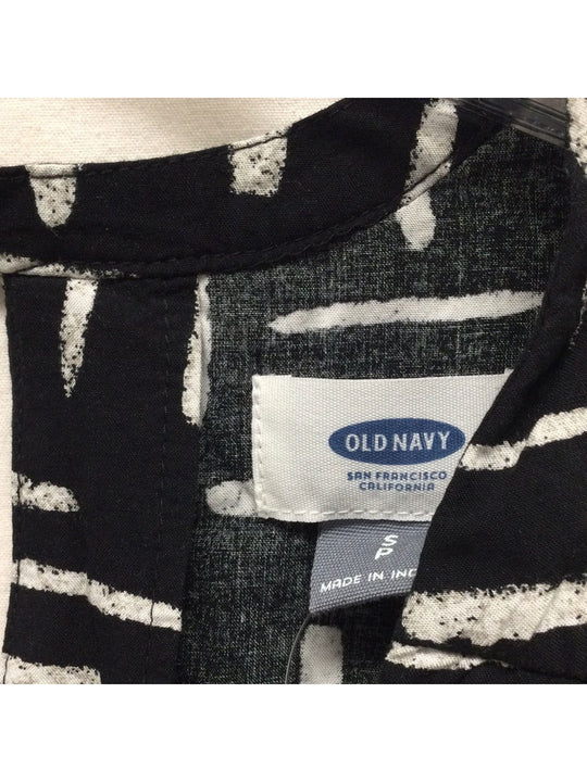 Old Navy Ladies Size Small Black and White Line Design Dress - The Kennedy Collective Thrift - 