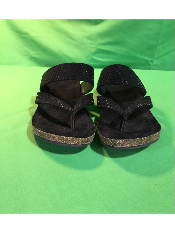 Pesaro Black Sandal Women 9.5 - The Kennedy Collective Thrift - 