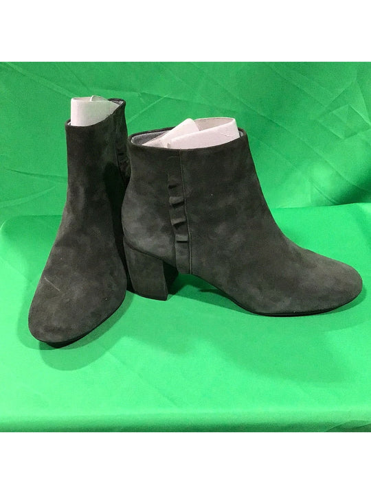 Rockport Ladies 9M Olive Green Leather Mid Boots in Box - The Kennedy Collective Thrift - 