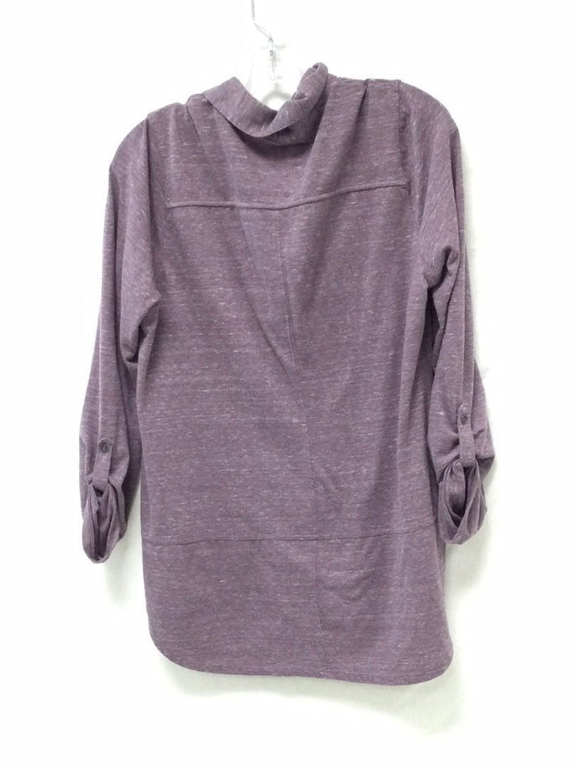 SONOMA  Women's  Button Up Blouse Top Long Sleeve  shirt Purple - The Kennedy Collective Thrift - 