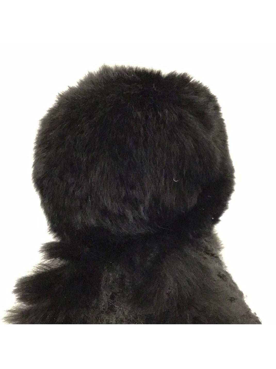 Sherry Cassin Real Fur Black Rabbit Pom Pom Winter Hat - The Kennedy Collective Thrift - 