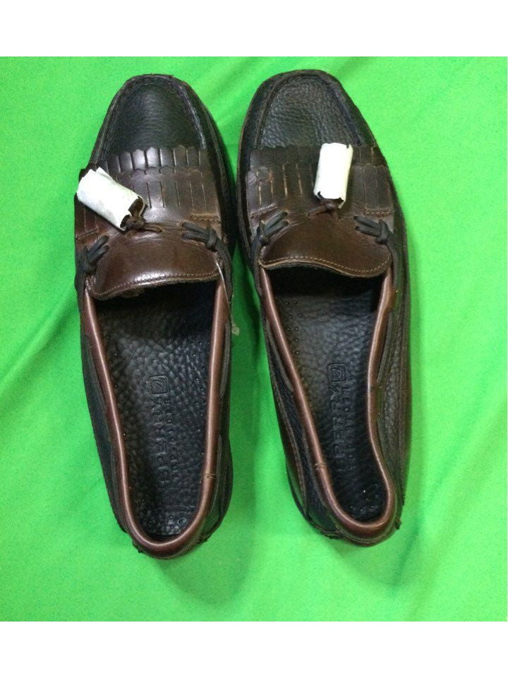 Sperry Brown Solid Loafer Dress Shoe Men 10.5 - The Kennedy Collective Thrift - 