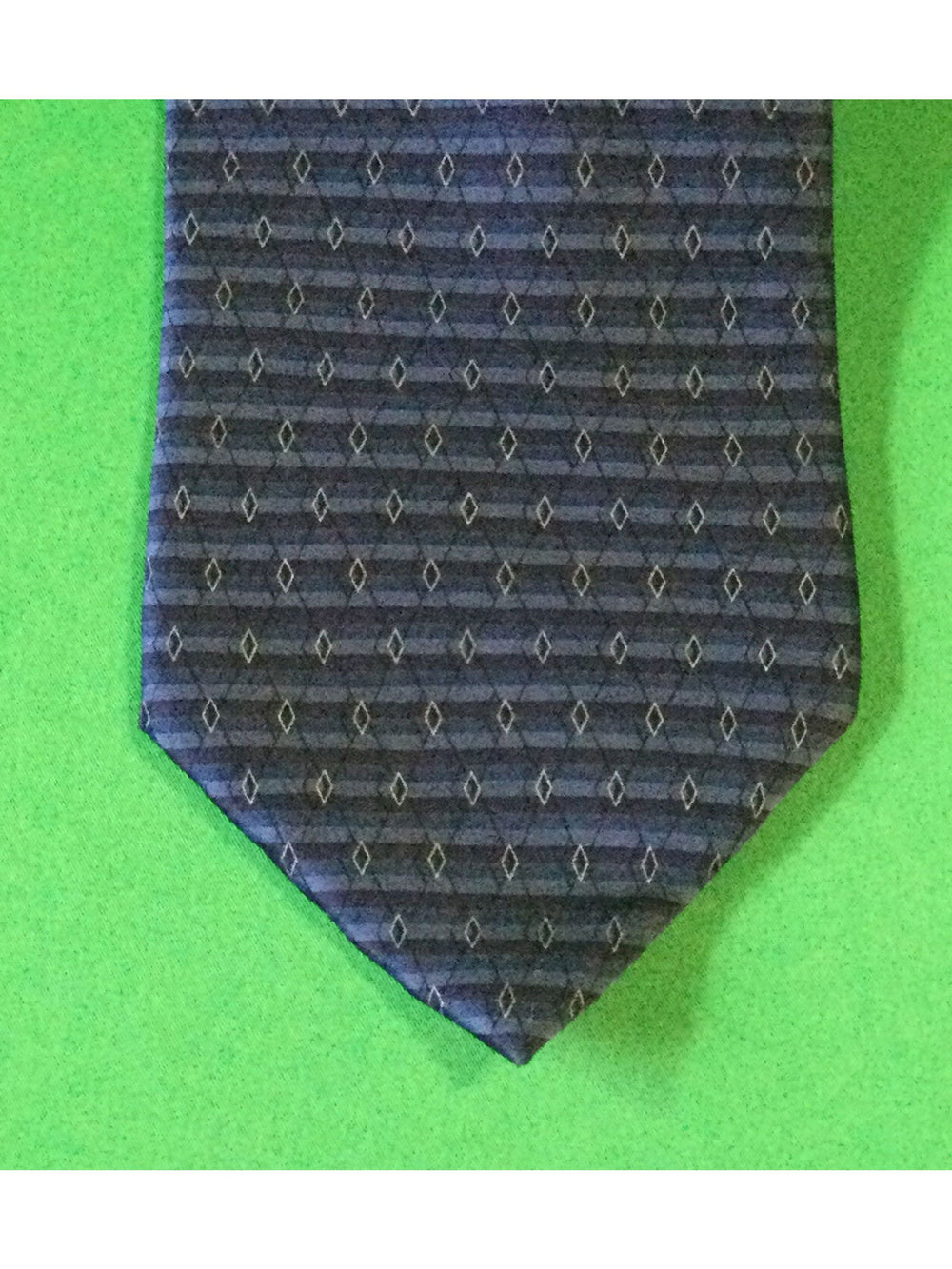 Stafford Blue Striped with small Dots Silk Standard Size Men's Tie - The Kennedy Collective Thrift - 