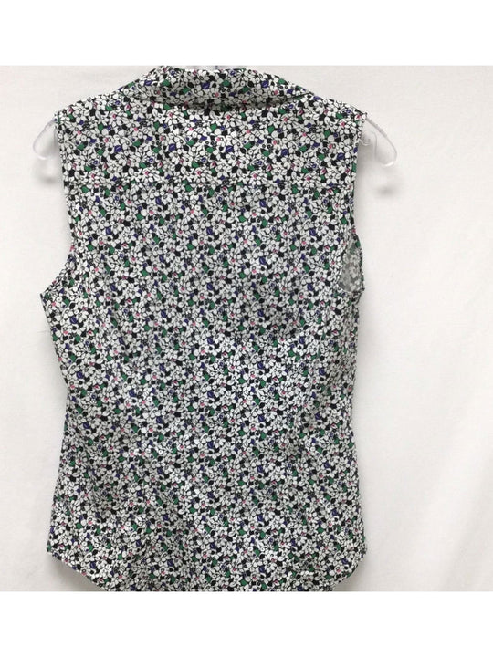 Talbots Ladies Small Multi Color Sleeveless Flower Blouse - The Kennedy Collective Thrift - 